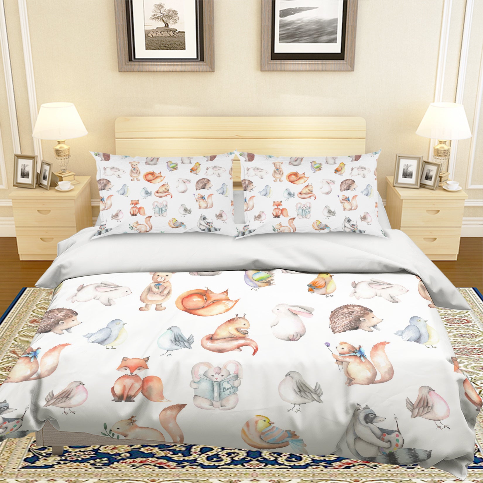 3D Cartoon Animals Quilt Cover Set Bedding Set Pillowcases 71