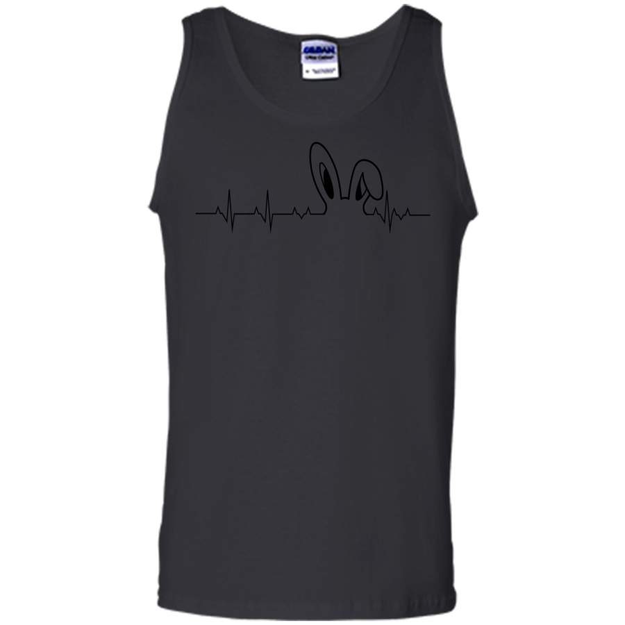 Cute Easter Bunny Heart Beat Rabbit Ears EKG T Shirt Tank Top