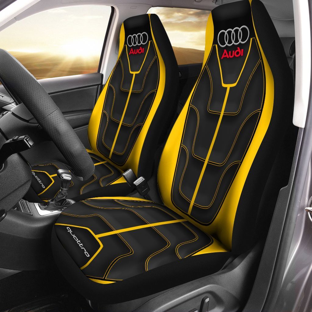 Audi Quattro Ttt-Ht Car Seat Cover (Set Of 2) Ver 1 (Yellow)