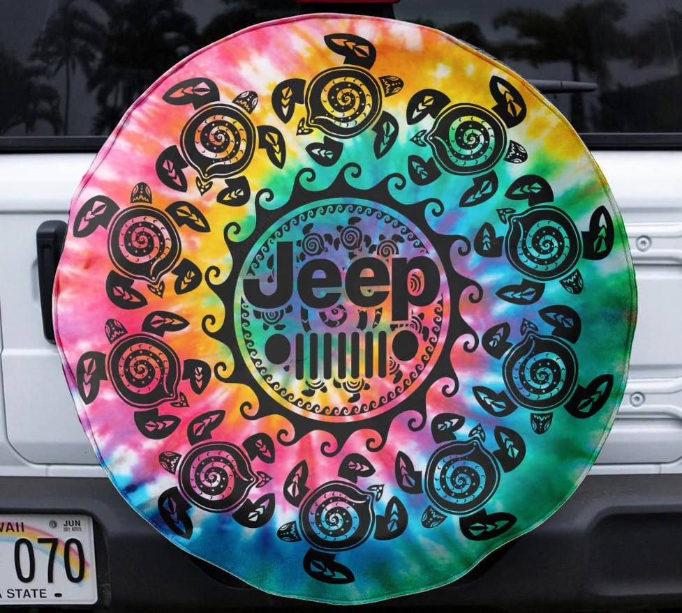 Jeep Turtle Mandala Spare Tire Cover