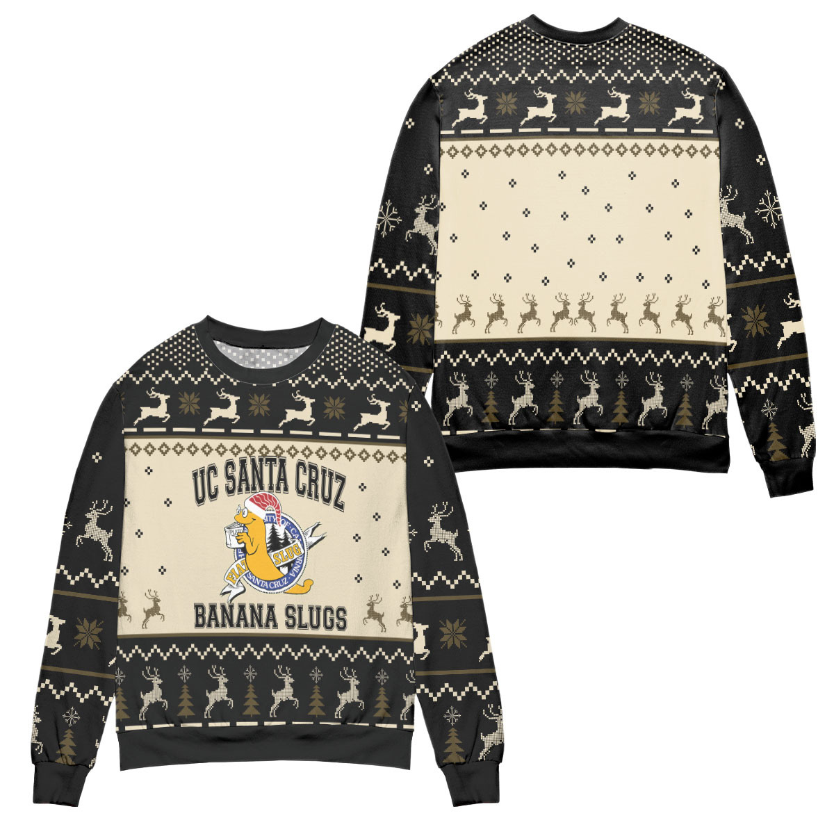Uc Santa Cruz Banana Slugs Ugly Christmas Sweater – All Over Print 3D Sweater