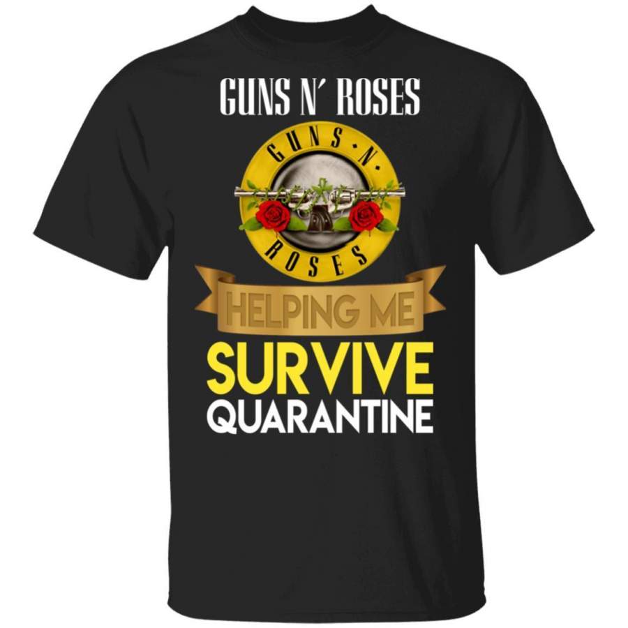 Guns N’ Roses Helping Me Survive Quarantine T-shirt Rock Tee HA05