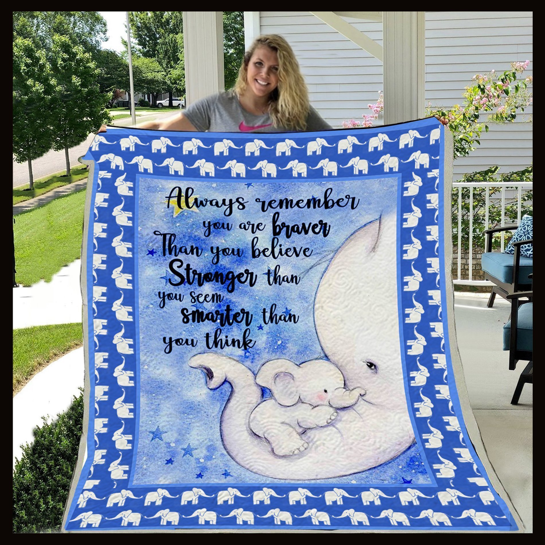 Fleece Elephant Blanket – Always Remember Fleece Blanket