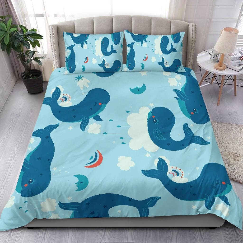 Whale Bedding Set – Bed Cover – Duvet Cover and pillow Covers