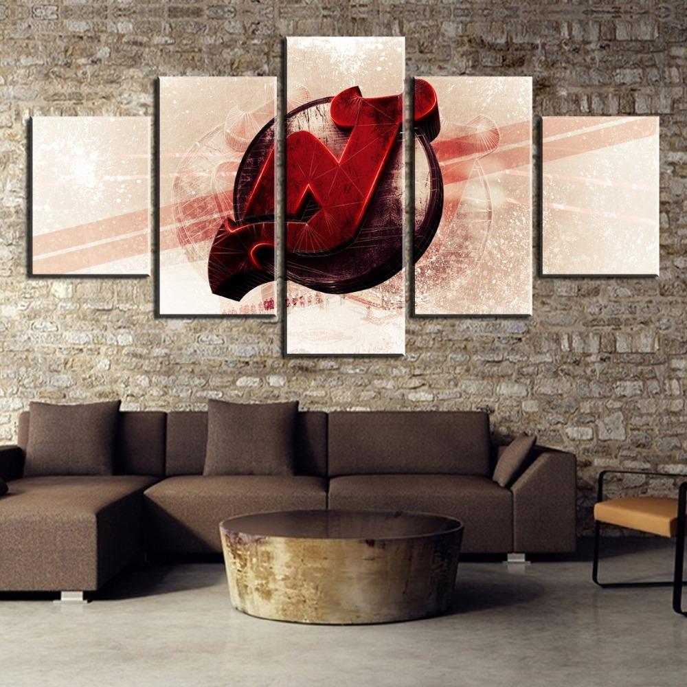 New Jersey Devils Wall Art For Living Room Bedroom Wall Decor 6063