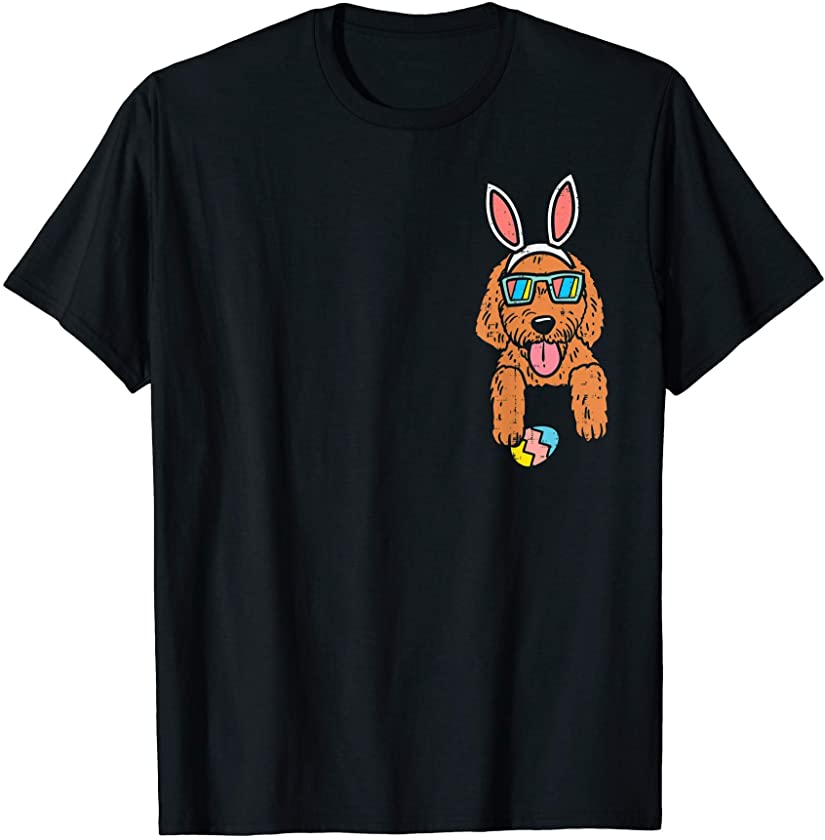 Pocket Goldendoodle Bunny Egg Easter Day Dog Owner Men Women T-Shirt