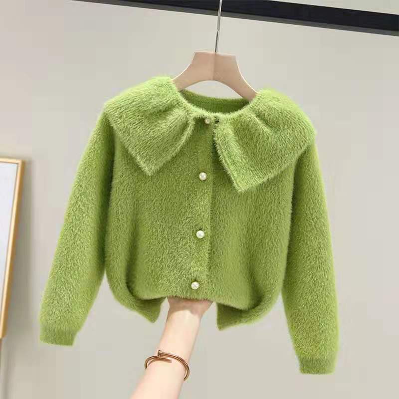 2021 Spring Autumn New Solid Sweater Girls Jacket Children Clothing Cardigan Kids Clothes Wool Blend Children’s Casual Coats alx