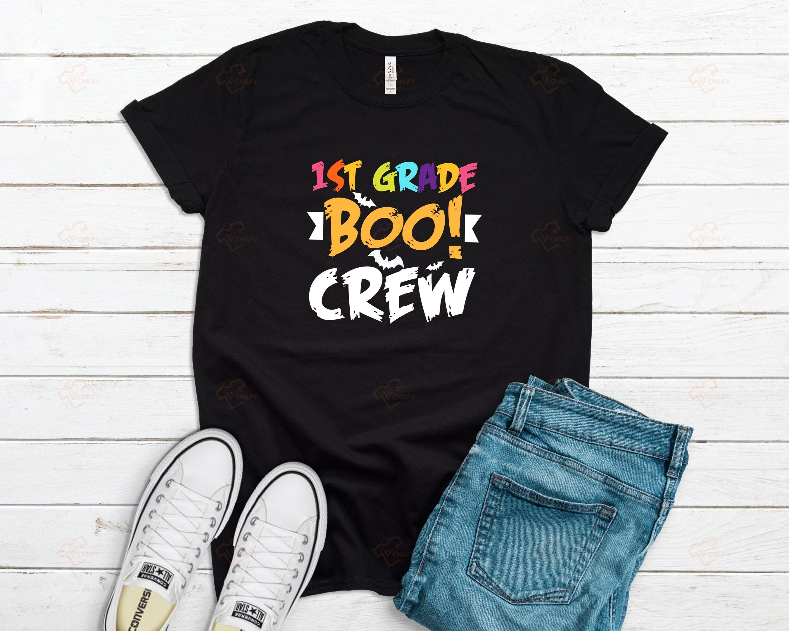 Halloween 1st Grade Boo Crew Shirt, Halloween Gift, Halloween Costume, Halloween Unisex Tshirt