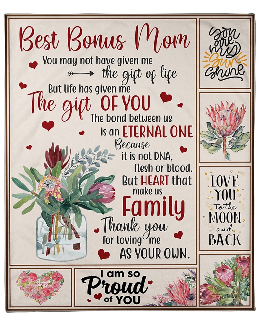 Viticstore™ Beautiful Message To Mom – You’re The Best – flower 60x80in ultra-soft fleece blanket gift for Mom, fleece blanket gift ideas, unique gifts