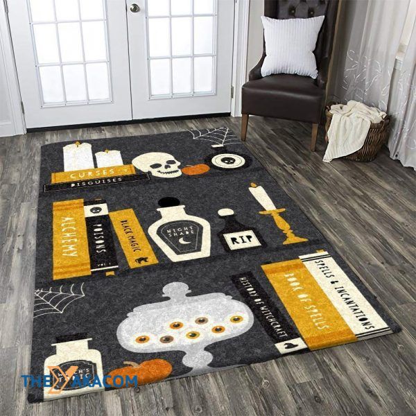 Happy Halloween Items Rectangle Area Rug Floor Decor