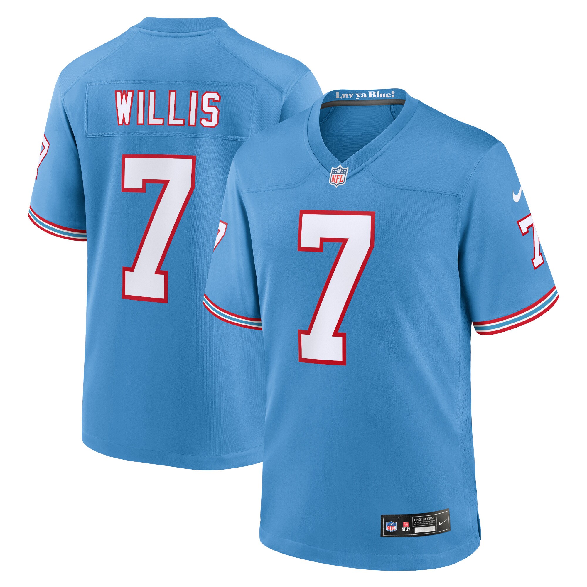 Youth Tennessee Titans Malik Willis Light Blue Game Jersey