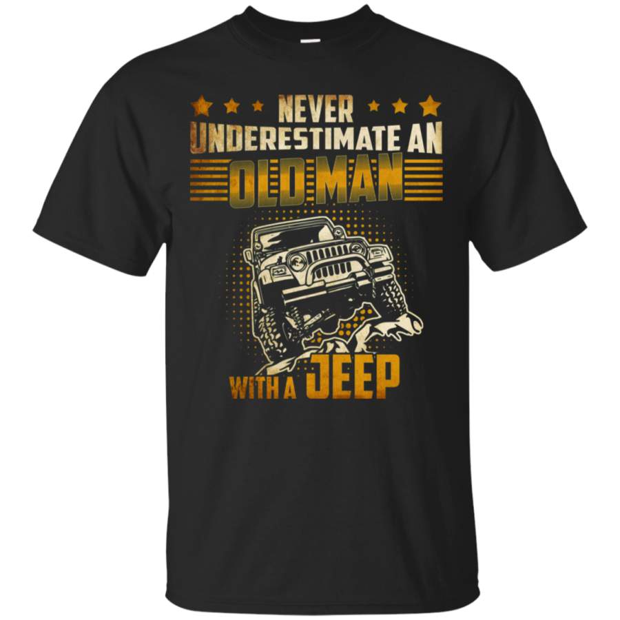 AGR Never Underestimate An Old Man With A Jeep T-Shirt