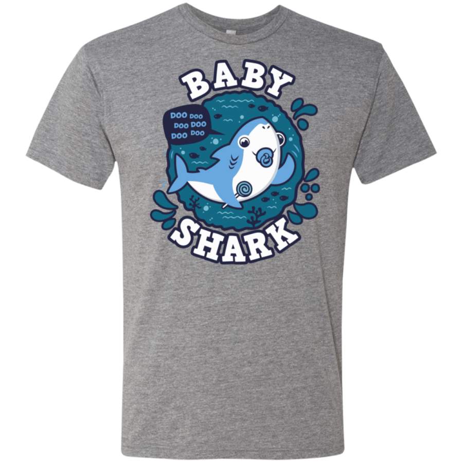 Shark Family trazo – Baby Boy chupete Men’s Triblend T-Shirt