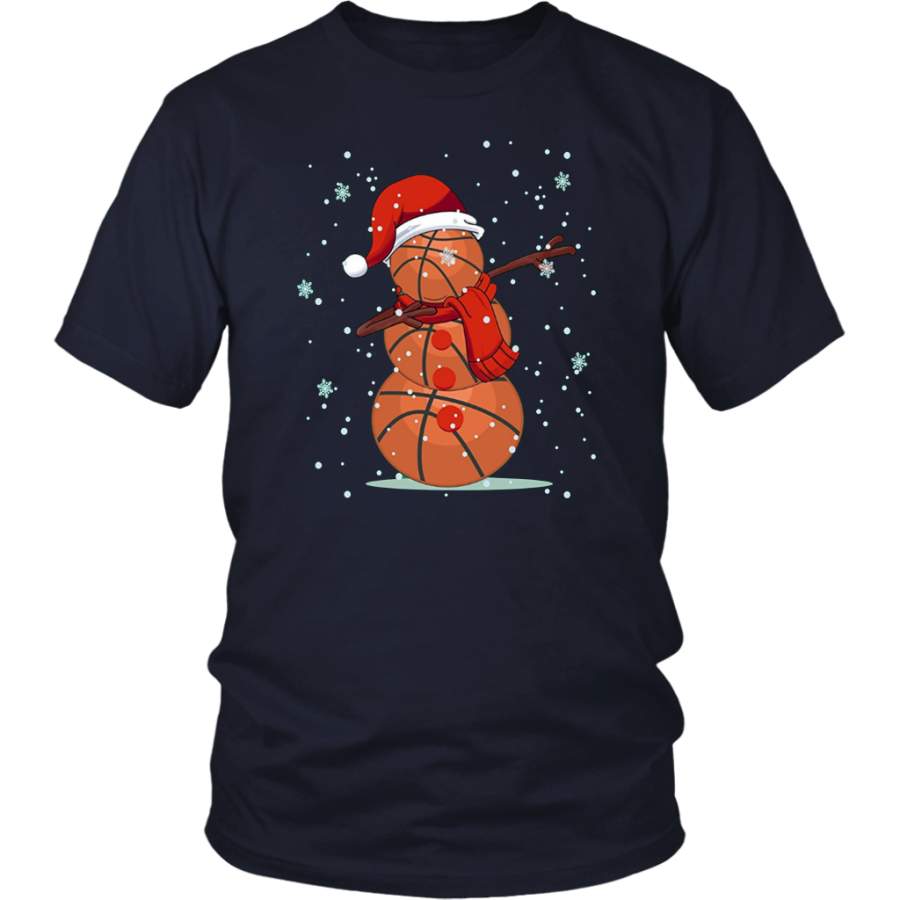 Dabbing Snowman Basketball Lover Christmas Shirt Chicclosets Fashion