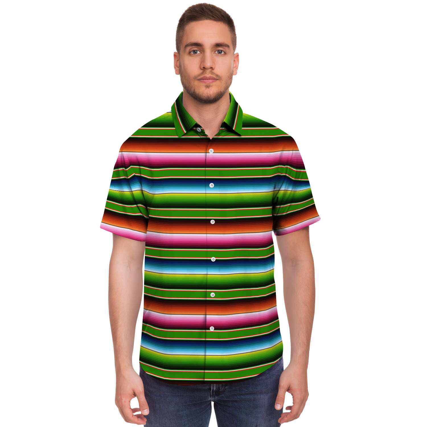 Baja Mexican Print Men’S Short Sleeve Shirt