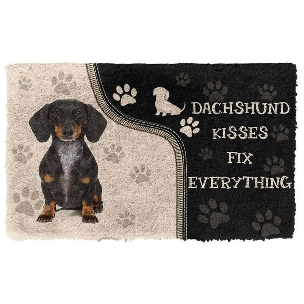 Dachshund Kisses Fix Anything Doormat Floor Rug Housewarming Gift Home Living Home Decor Funny Doormat Gift Idea