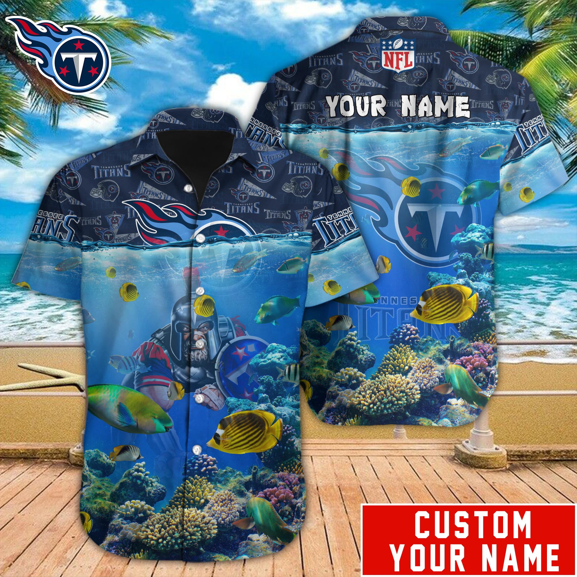 Tennessee Titans Nfl-Hawaiian Shirt Custom M-39359