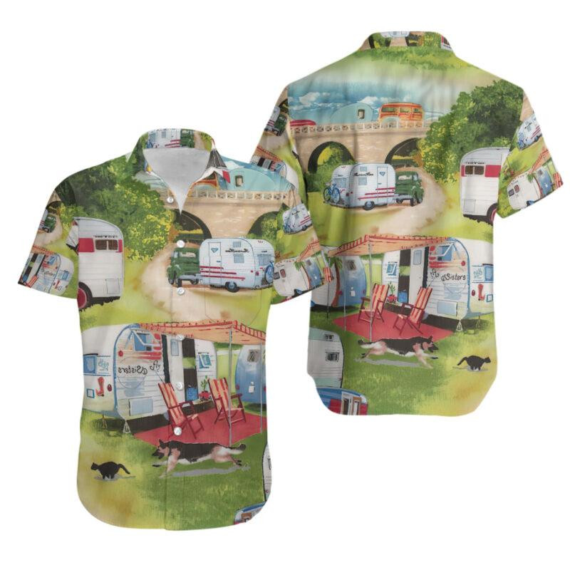 Happy Camping Car Summer Hawaii Shirt H Ha103447