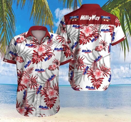 Milky Way Hawaii Graphic Print Short Sleeve Hawaii Casual Shirt Ha46381