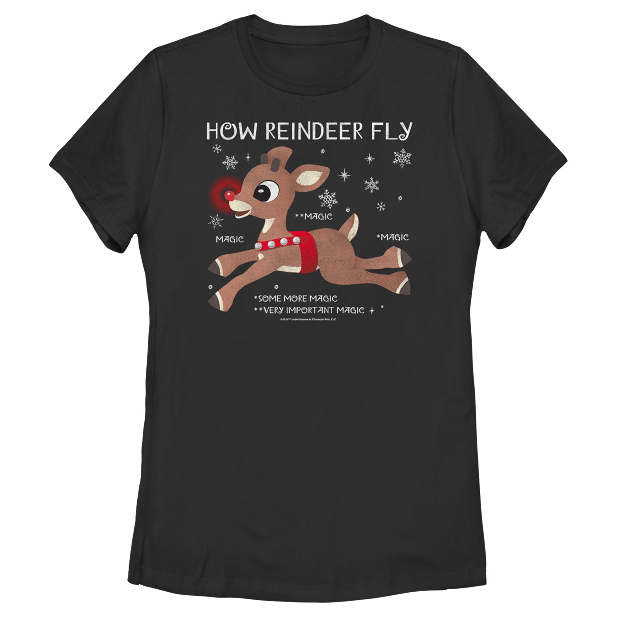 Rudolph The Red-Nosed Reindeer Women’S How Reindeer Fly  T-Shirt