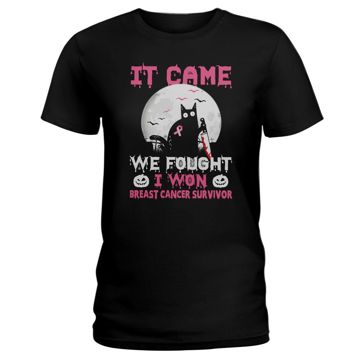 Breast Cancer It Came Breast Cancer Awareness Shirt, Breast Cancer Awareness Month Ladies T-Shirt