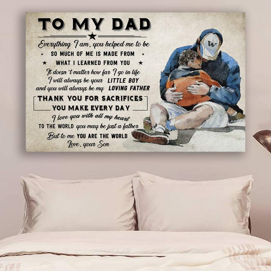 CUSTOMIZABLE FAMILY POSTER – TO MY DAD -YOU ARE THE WORLD