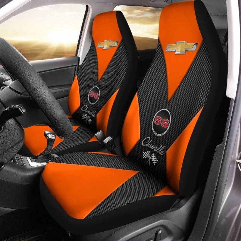 Chevrolet Chevelle- LPH Car Seat Cover (Set of 2) Ver1 (Orange)