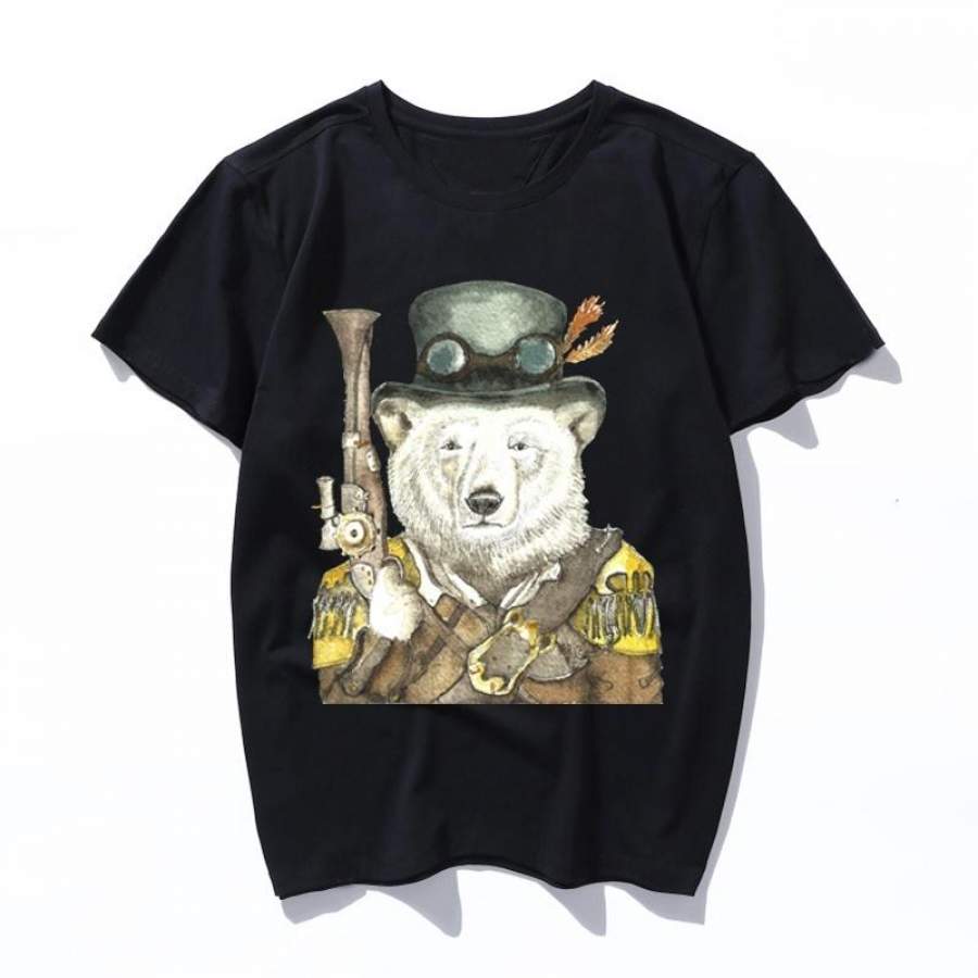 polarbear warden clothes Women T Shirt Art Oil Painting Graphic aesthetic Cute Female T-shirt Casual Harajuku Men Tshirt Funny Ulzzang