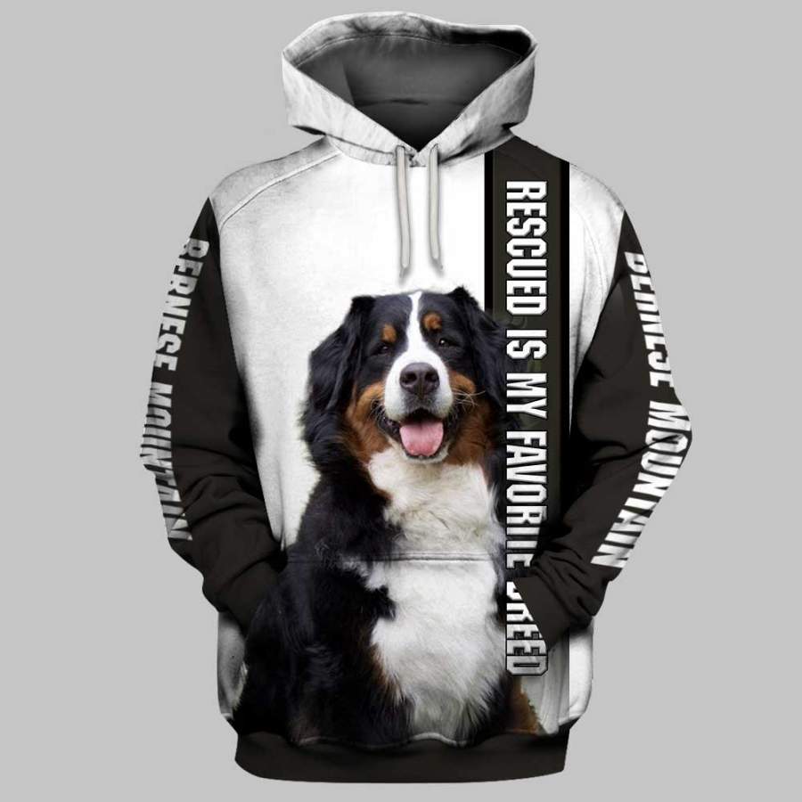 Bernese Mountain Dog 3D Full Printing Hoodie and Unisex Tee