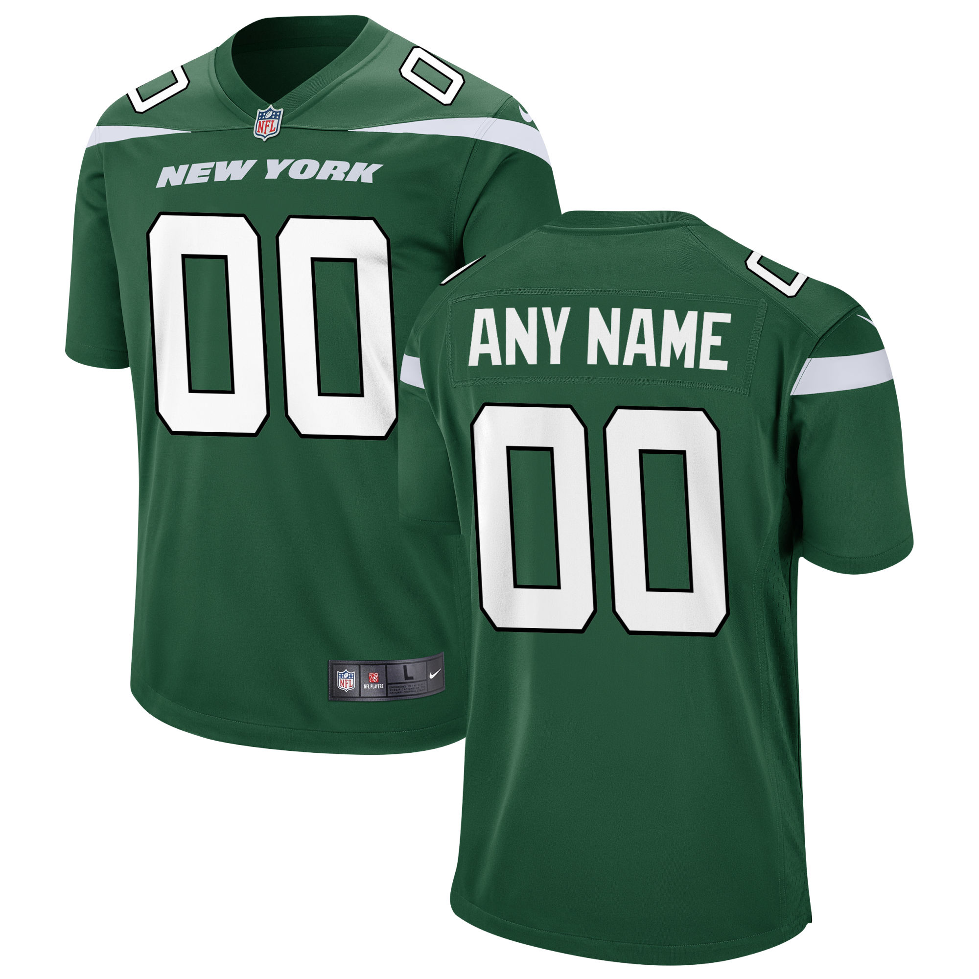 New York Jets Youth Custom Game Jersey – Gotham Green