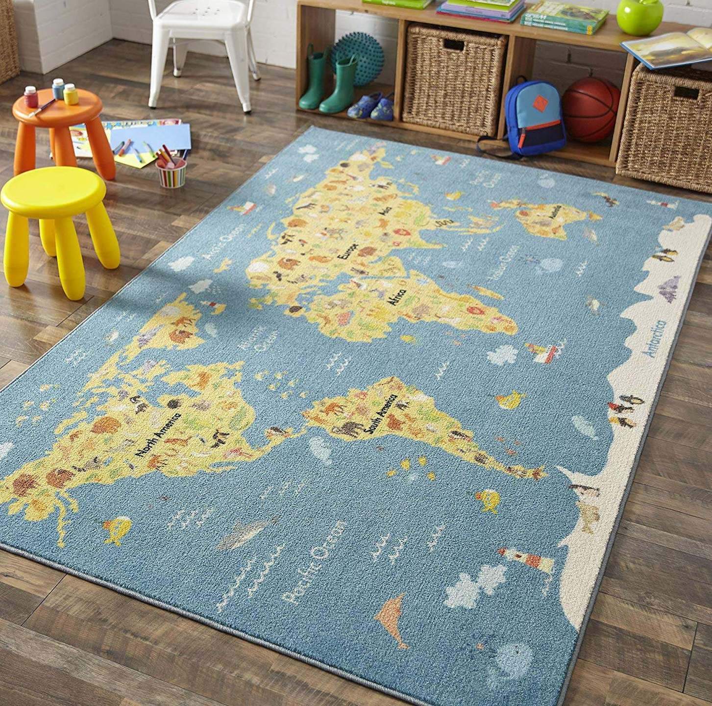 Animal Map Rug