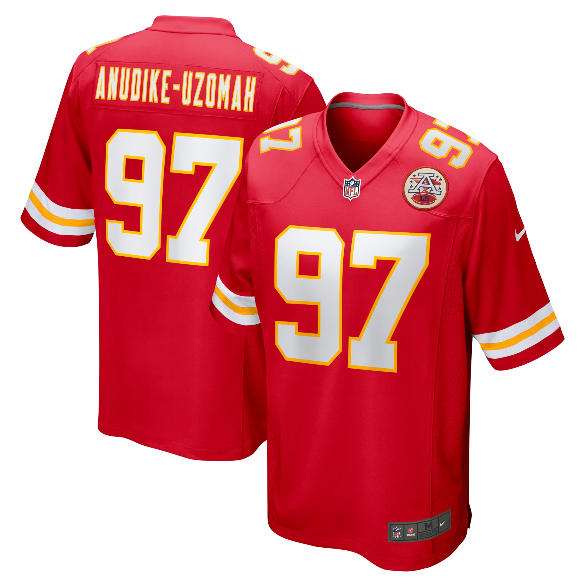 Men’s Kansas City Chiefs Felix Anudike-Uzomah Red 2023 NFL Draft First Round Pick Game Jersey