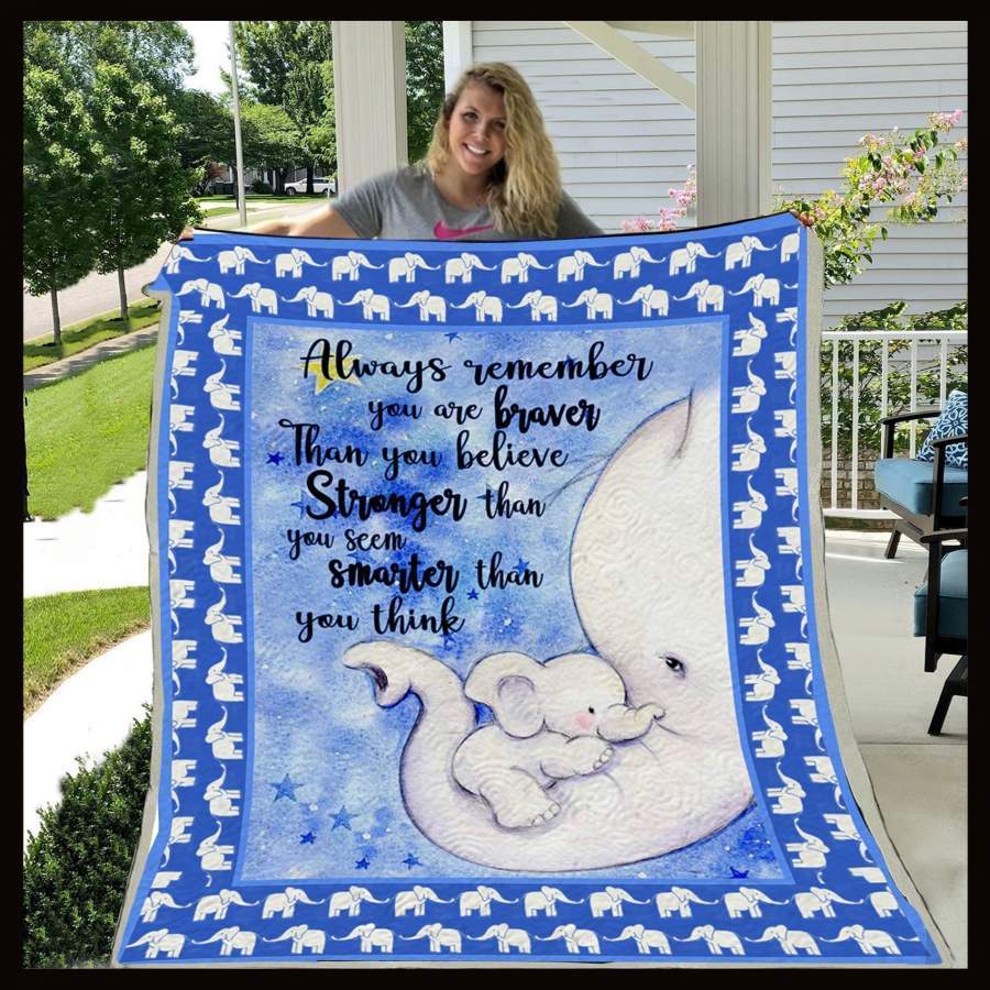 Fleece Elephant Blanket – Always Remember Fleece Blanket Christmas Gift Ideas