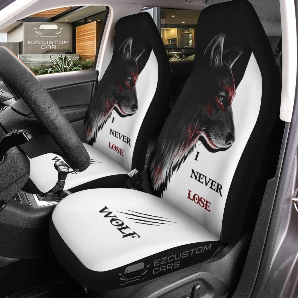 Wolf Car Seat Covers Custom Quotes I Never Lose Animal Car Accessories