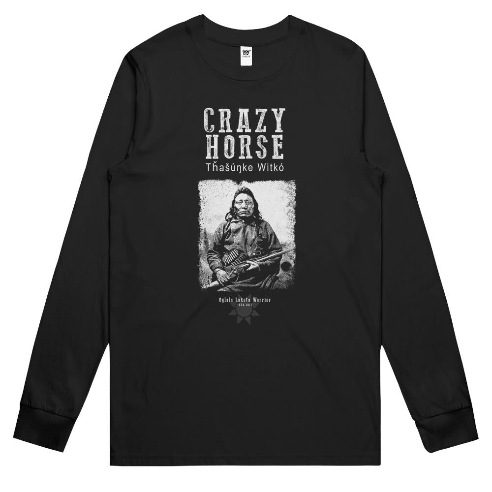 Crazy Horse Lakota Chief Warrior Sioux American Indian Long Sleeve T Shirts