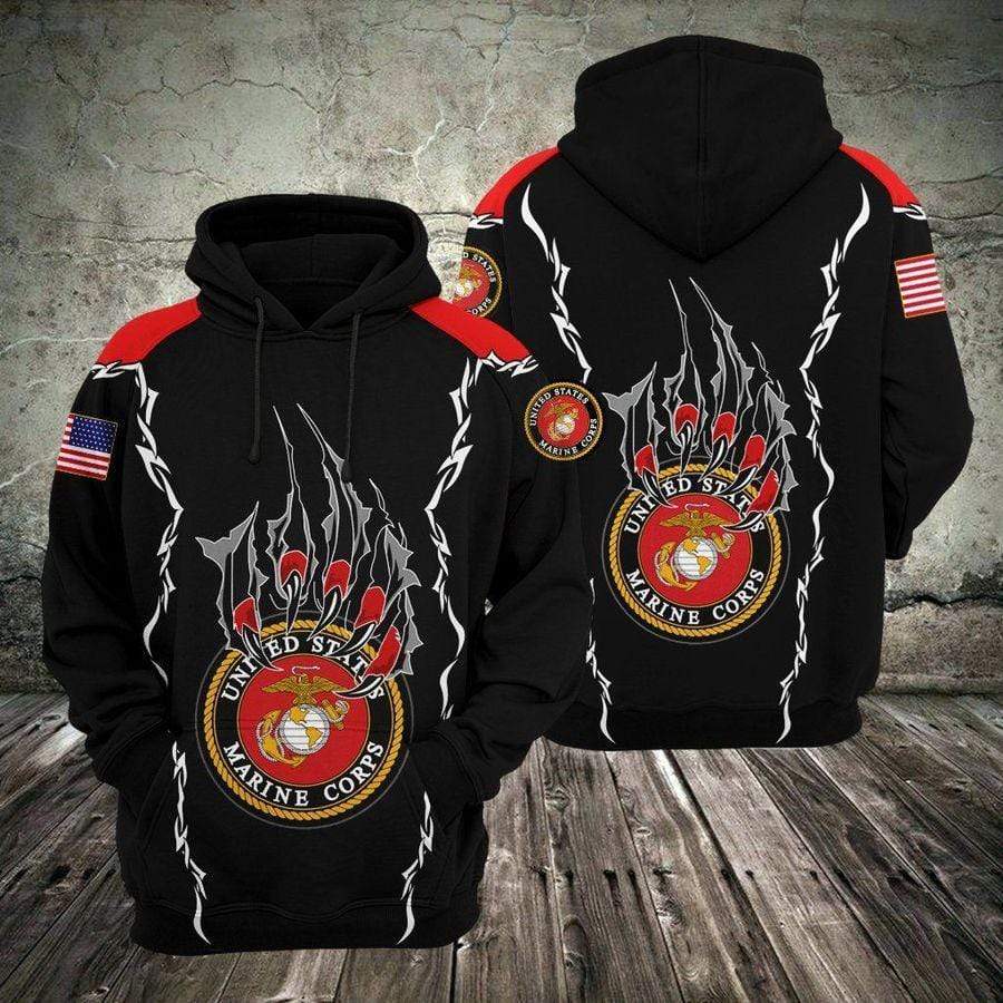 U.S Marine Corps Scratching Hoodie 3D