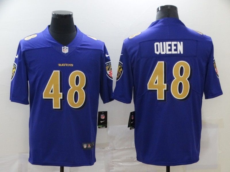 Baltimore Ravens Patrick Queen #48 NFL 2020 Indigo Jersey