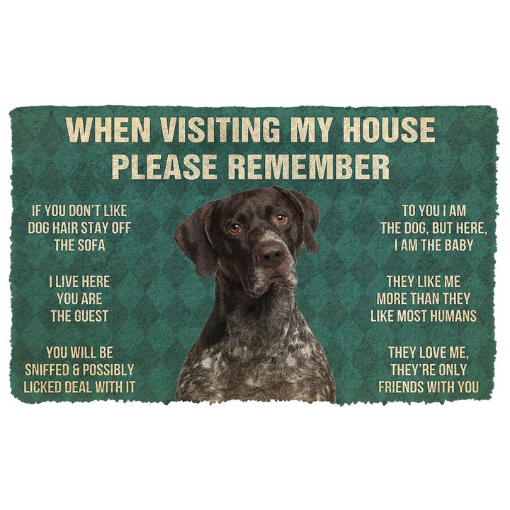 Waybackapparel Please Remember German Shorthaired Pointers Dog’S House Rules 3D Doormat