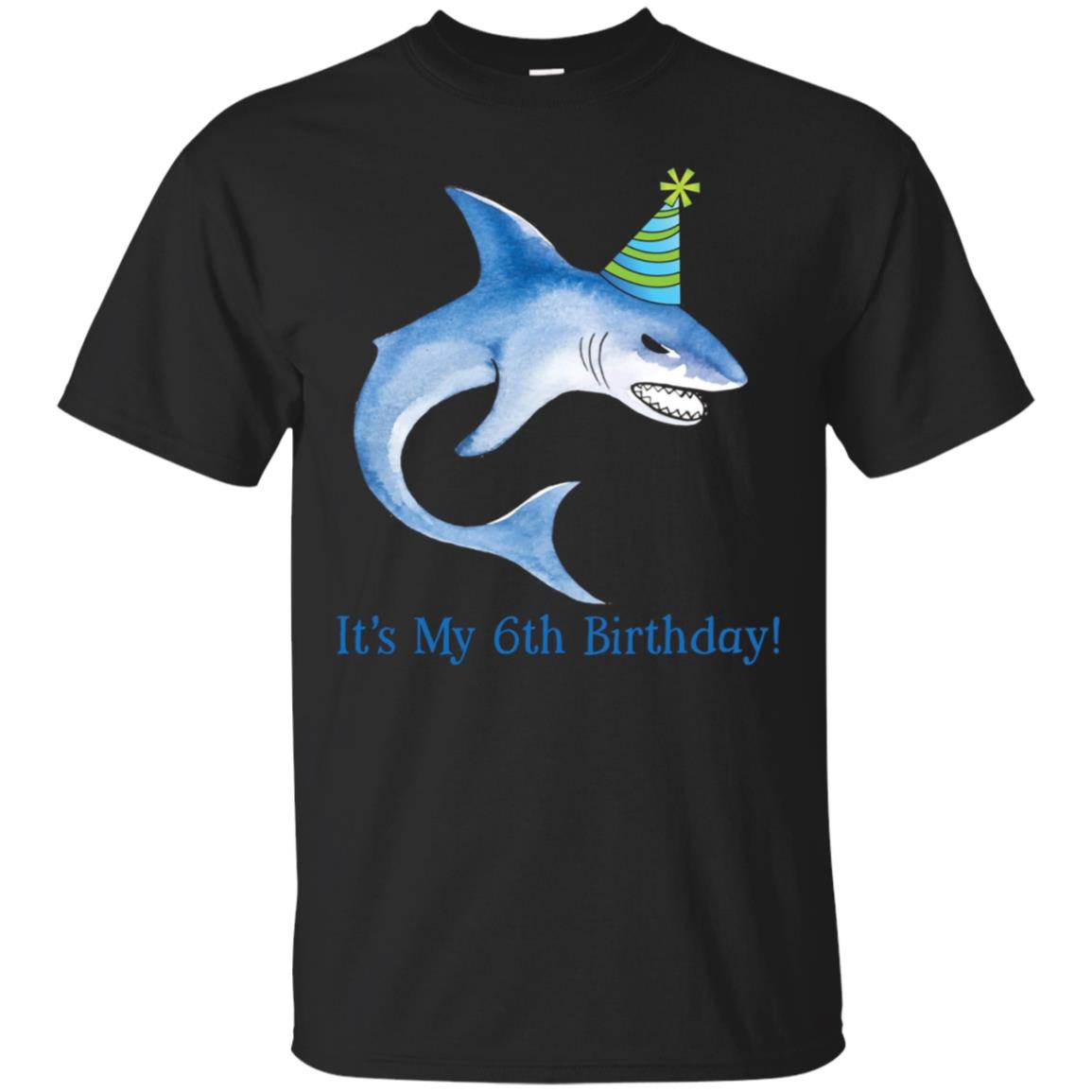 Shark Lovers It’S My 6Th Birthday Tshirt Boys Girls Party 6