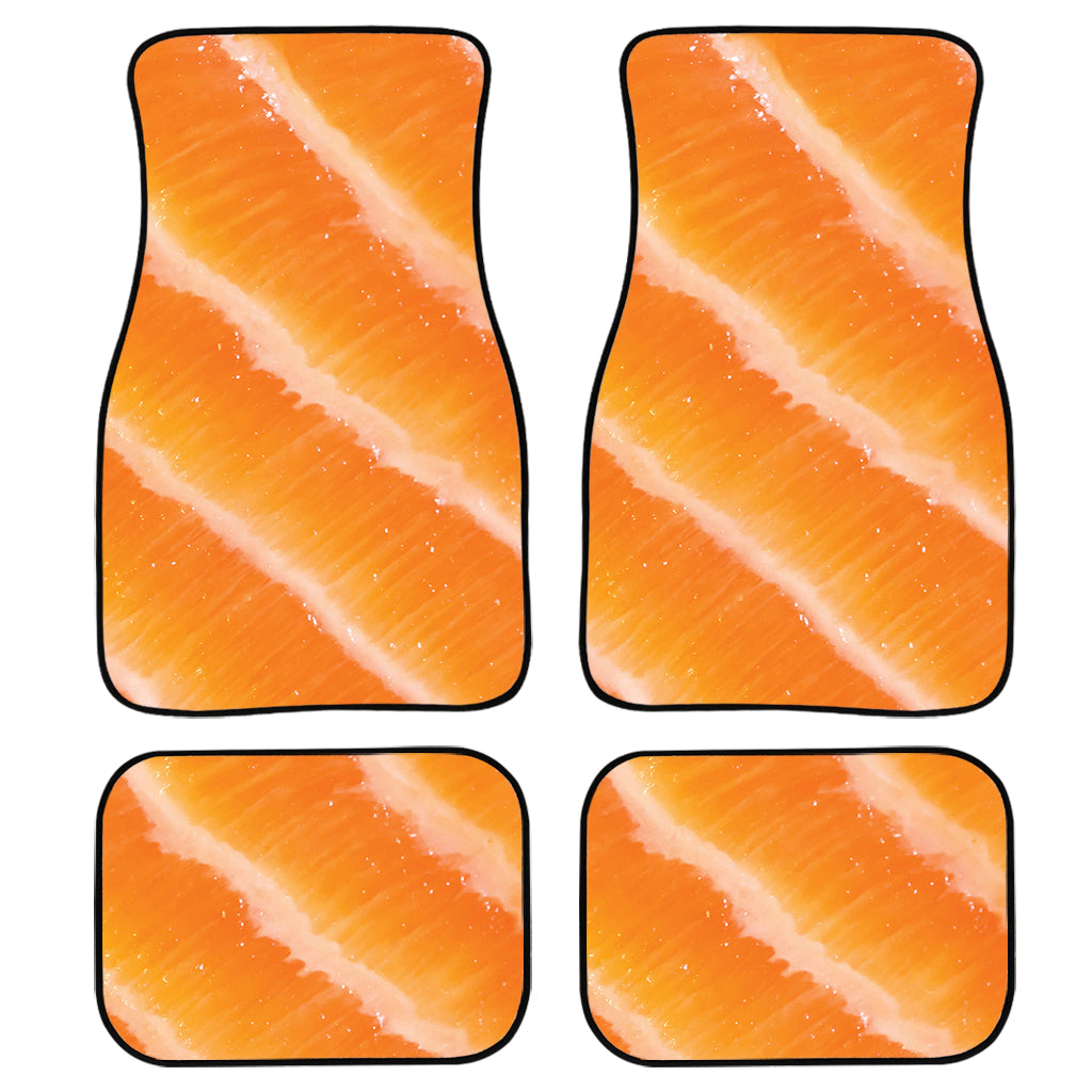 Fresh Salmon Print Front And Back Car Floor Mats, Front Car Mat