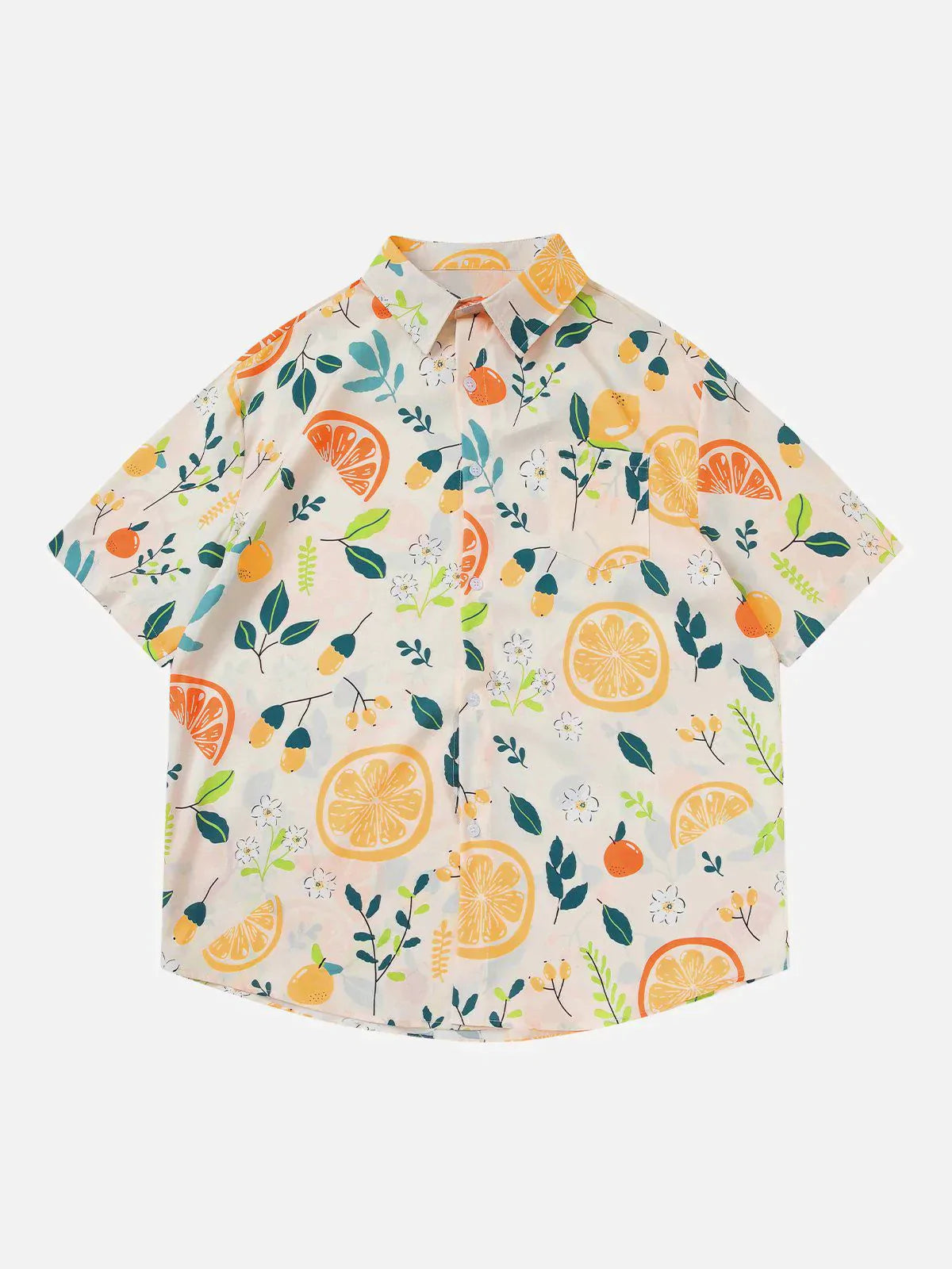 Talishko™ – Orange Print Short Sleeve Shirt