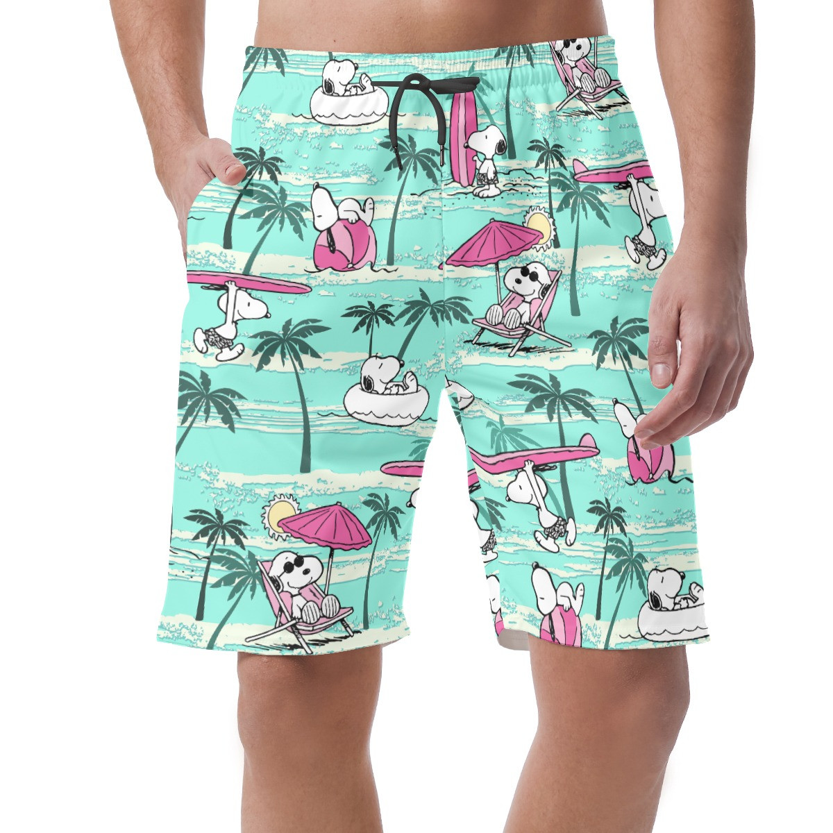 Blue Snoopy Beach Hawaii Shorts Summer Men Ha15495