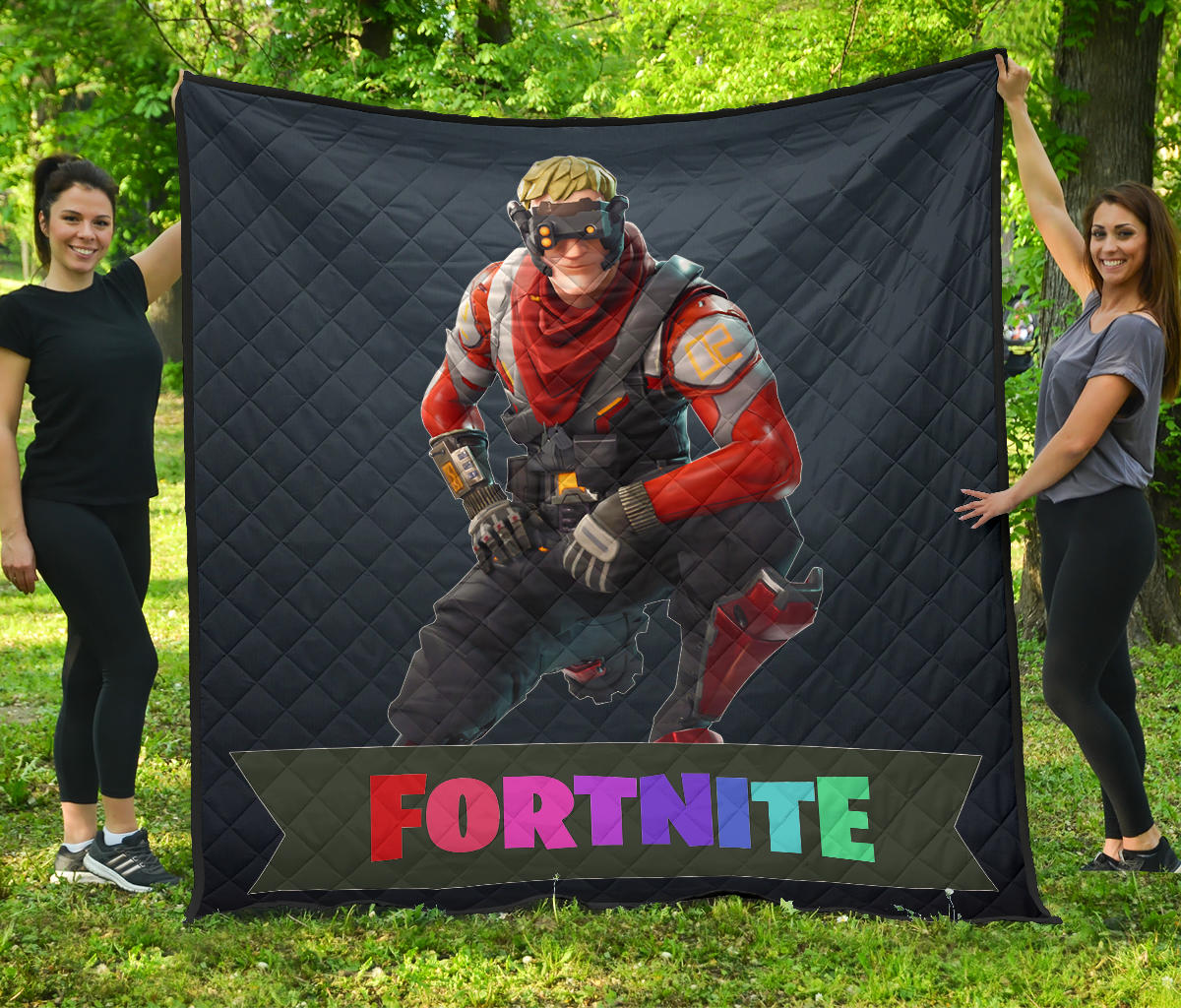 Fortnite Game Premium Quilt – Circuit Breaker Male Skin Outfit Quilt Blanket