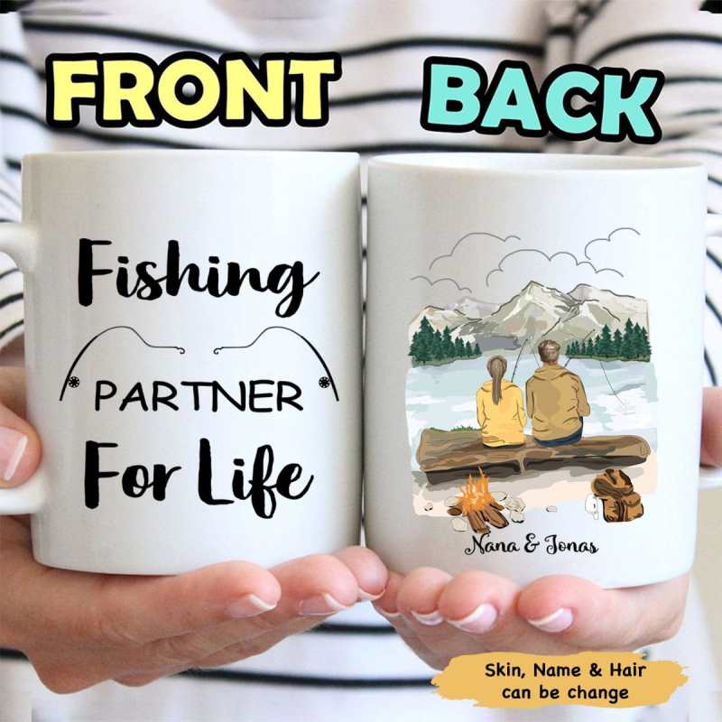 Fishing Couple Lover Marriage Gift Customized Valentine’S Day Mug