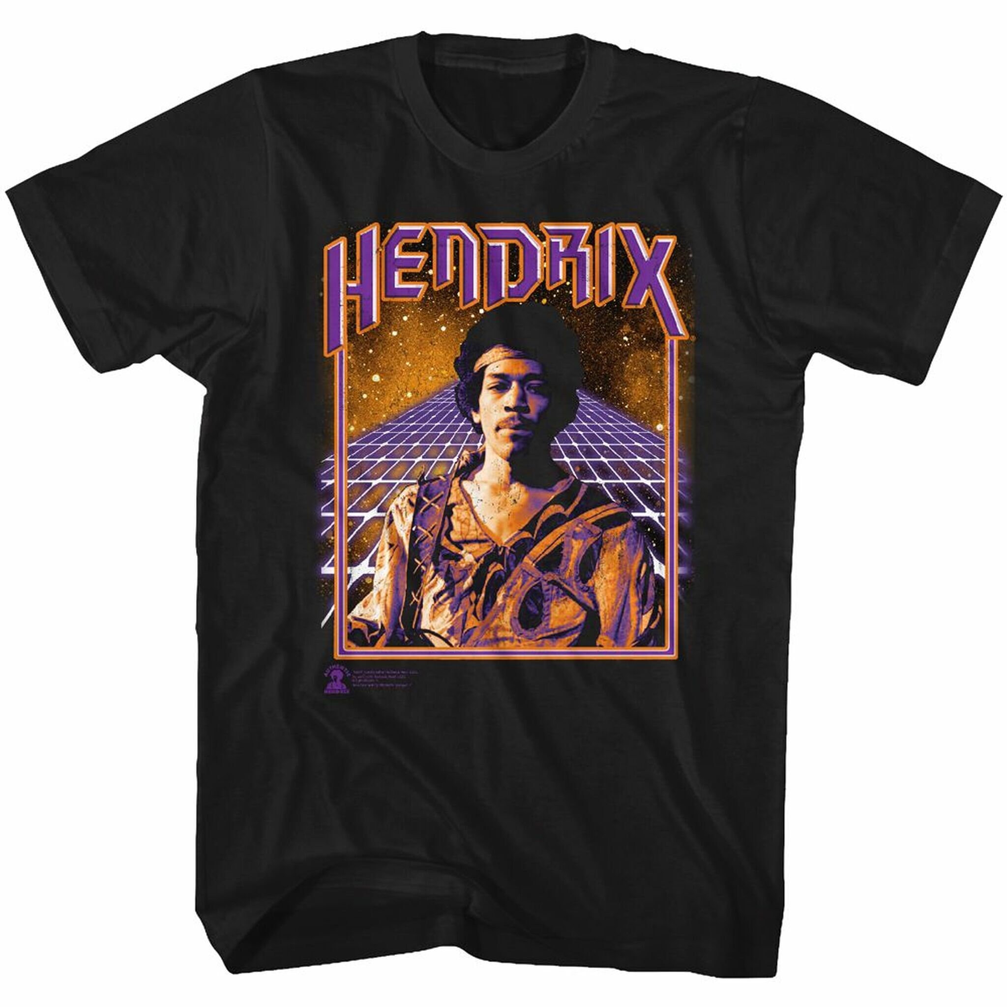 Jimi Hendrix Spaceman Jimi Black Adult T-Shirt