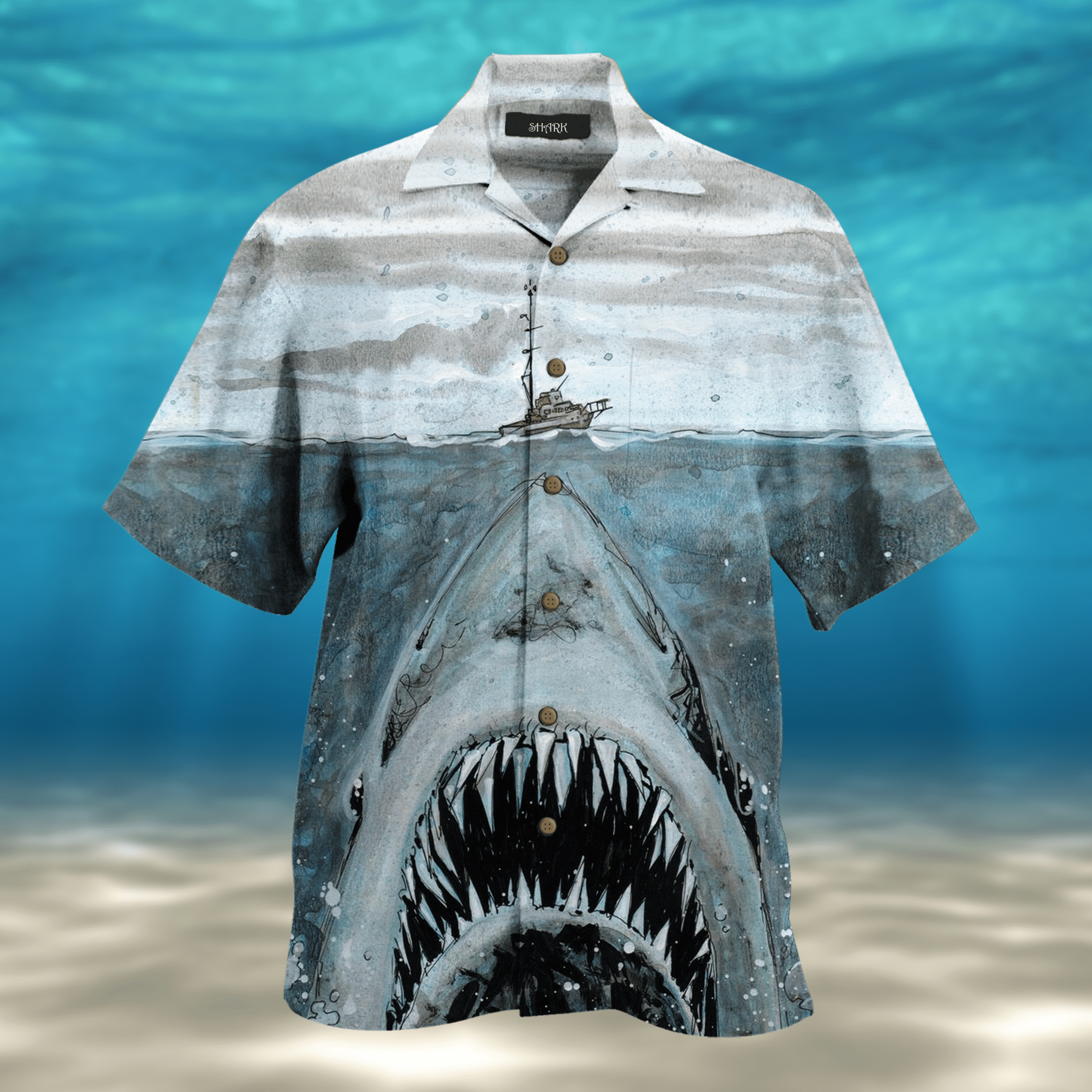 Beach Shirt Cover Your Body With Amazing Let Shark Kiss You Unisex Hawaiian Shirt – Td348