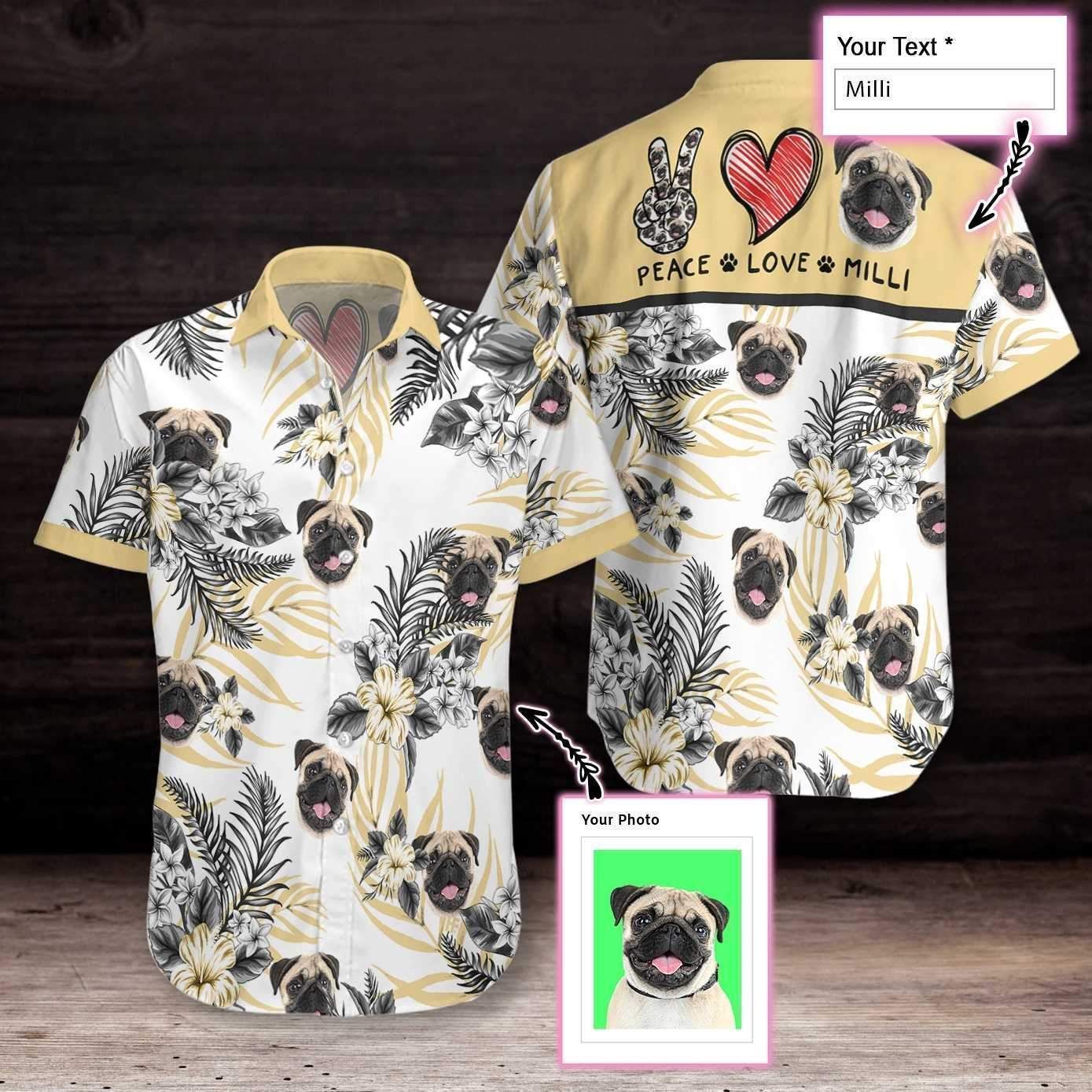 Discover Cool Personalized Peace Love Dog Hawaii Shirt Ha61181