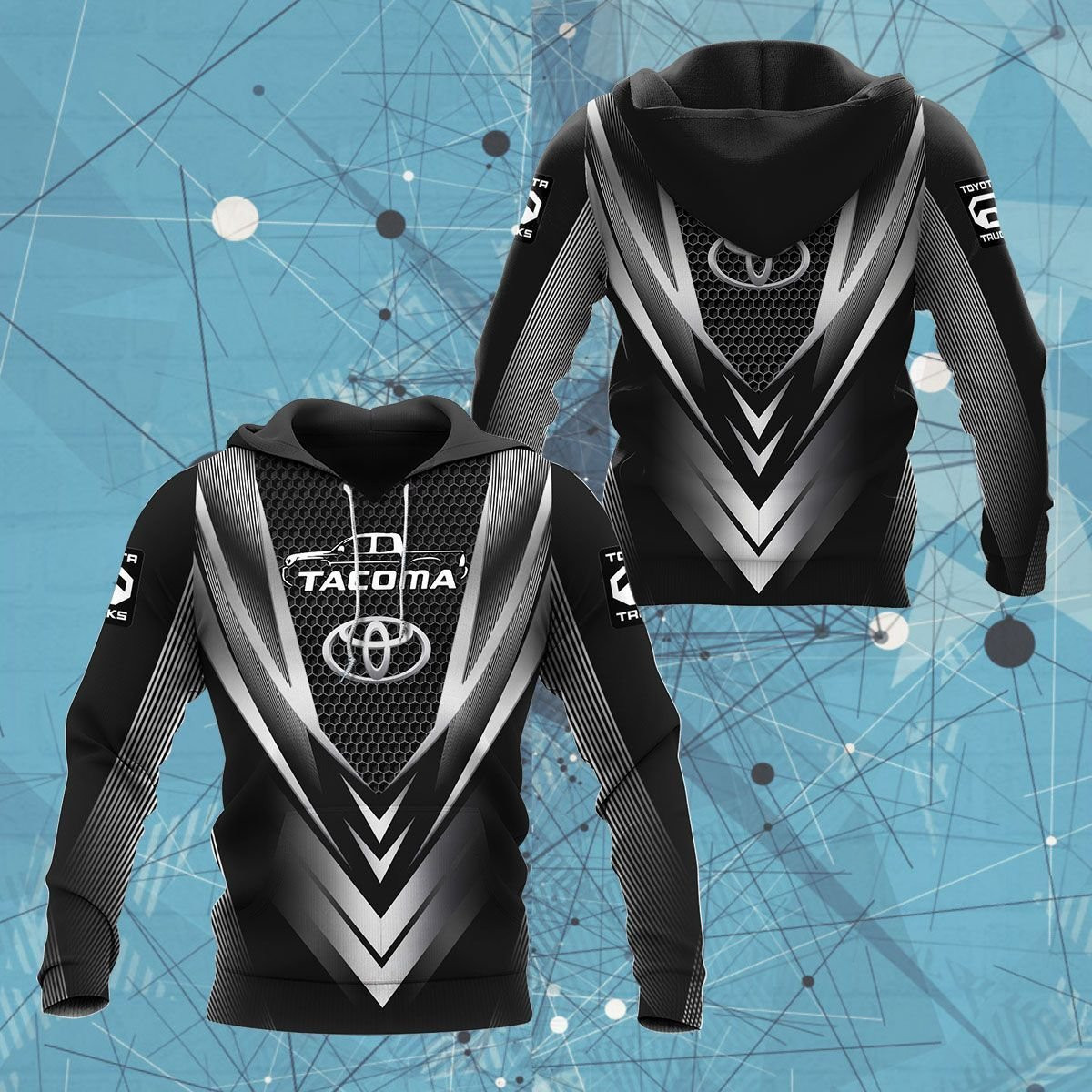 3D All Over Toyota Tacoma Shirts Ver 1 (Black)