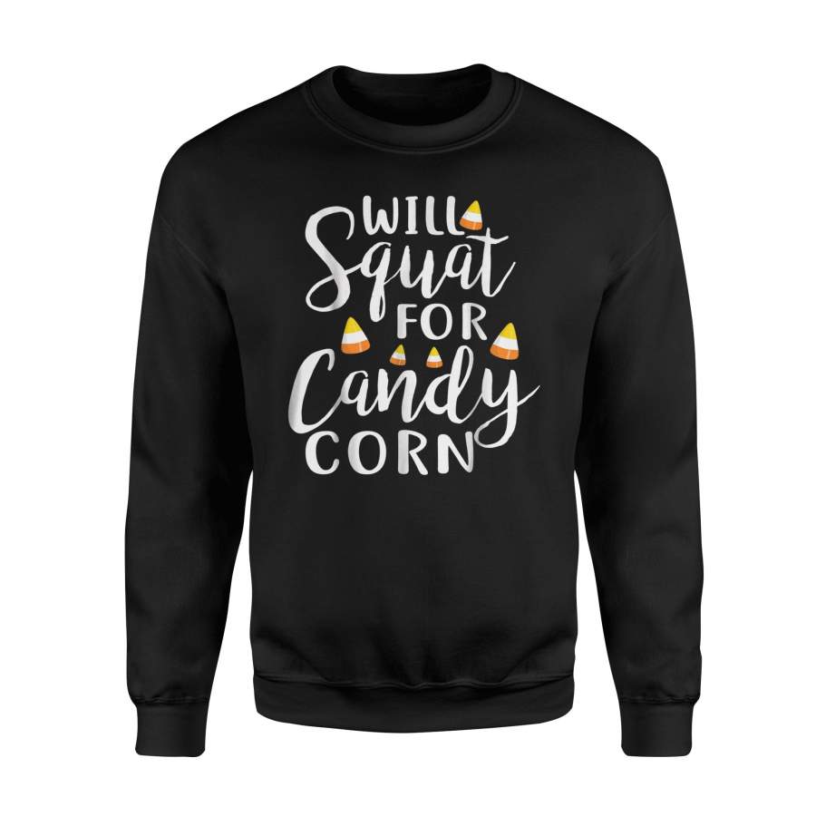 Candy Corn Halloween Workout  Squat For Women Halloween Sweatshirt