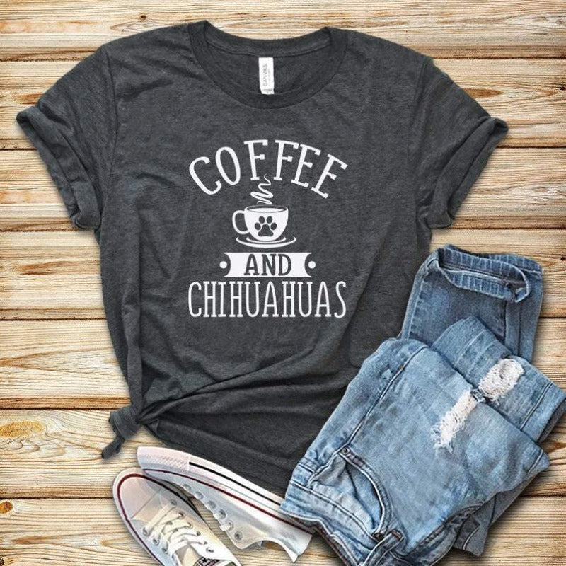 Coffee And Chihuahua Gift Dog Lovers T-Shirt